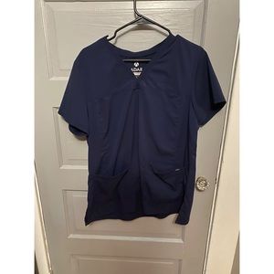 Navy blue scrub top
